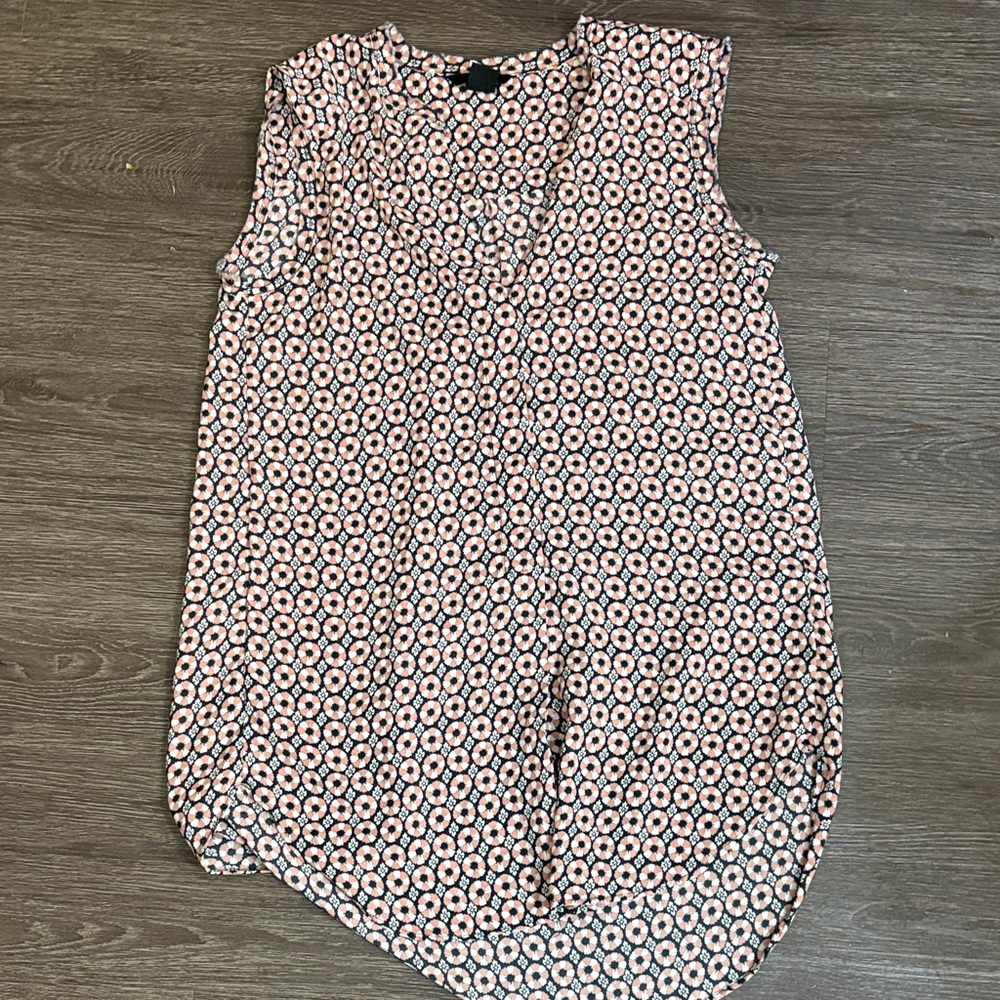 H&M Pink and White Patterned Tank Top